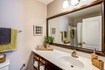 Renovated Bathroom, Crossings at White Marsh Apartments, White Marsh, MD